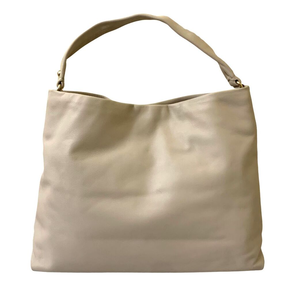 Kate Spade Cream Soft Leather Hobo Shoulder Bag with Twist Lock - Picture 2 of 13